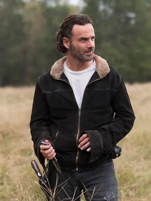 Andrew Lincoln The Walking Dead S05 Leather Jacket