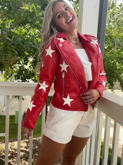 Battle Camp S01 Polly Brindle Red Star Print Jacket