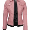 Betty Women Bomber Leather Jacket
