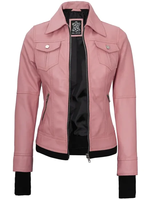Betty Women Bomber Leather Jacket