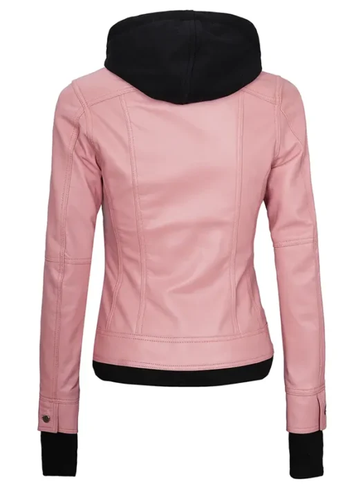 Betty Women Bomber Leather Jacket Back