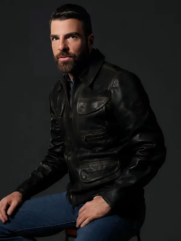 Brilliant Minds Zachary Quinto Leather Jacket