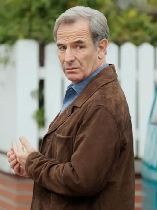 Channel 5 The Game Robson Green Suede Leather Jacket