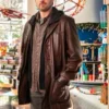 Chris Evans Red One Brown Leather Jacket