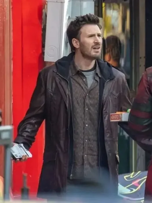 Chris Evans Red One Leather Jacket