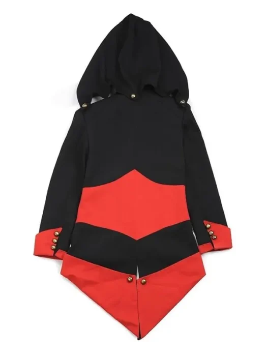 Connor Kenway Assassins Creed III Red-Black Cosplay Jacket Back