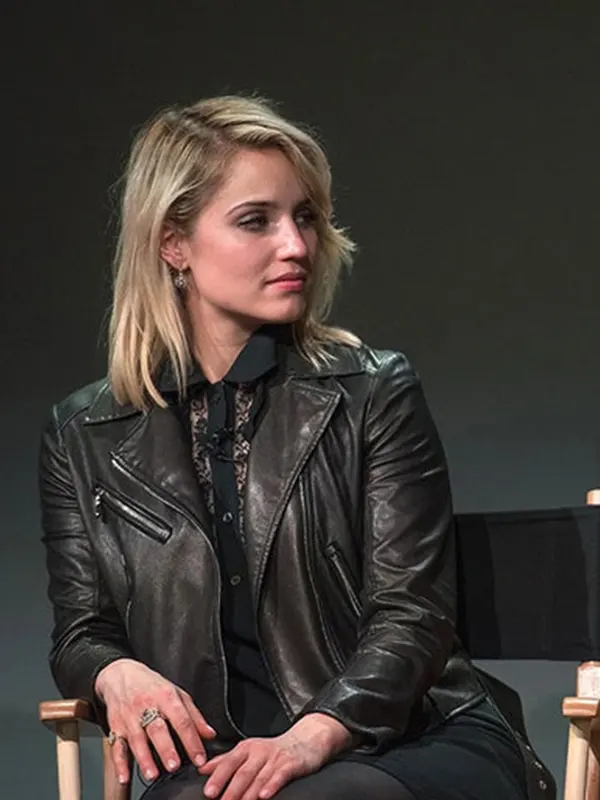 DIANNA AGRON LEATHER BLACK JACKET