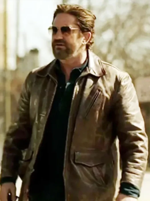 Den of Thieves Gerard Butler Brown Jacket