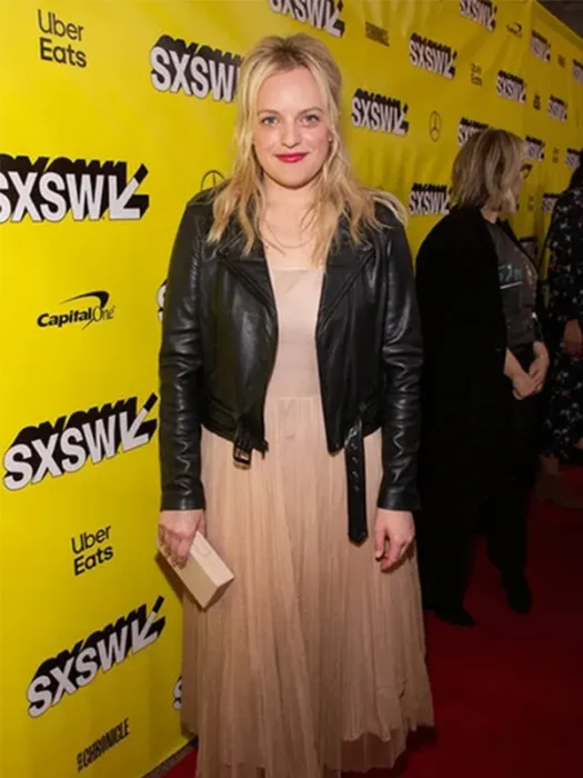 ELISABETH MOSS BLACK JACKET