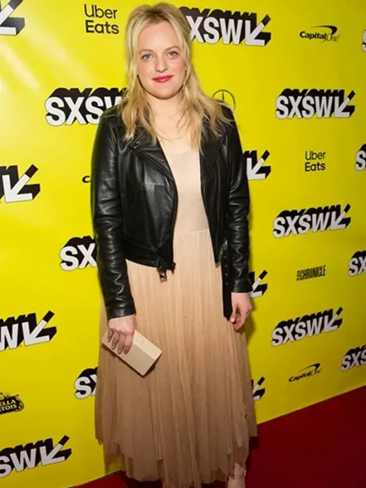ELISABETH MOSS LEATHER JACKET