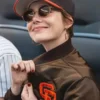 Emma Stone San Diego Padres Satin Jacket