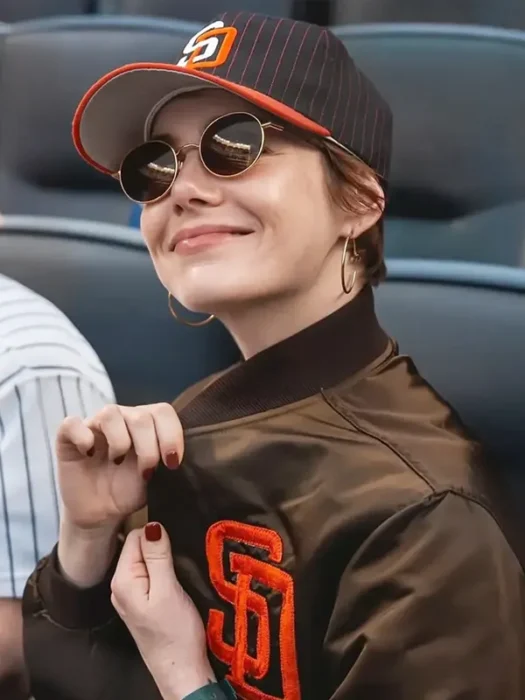 Emma Stone San Diego Padres Satin Jacket