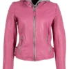FINJA PINK LEATHER JACKET