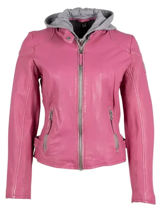 FINJA PINK LEATHER JACKET