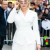 Florence Pugh NYC White Blazer
