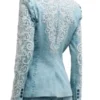 Found S02 Shanola Hampton Denim Blazer Back