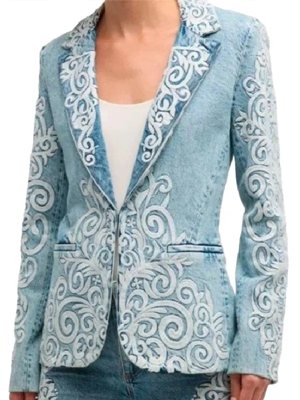 Found S02 Shanola Hampton Denim Blazer
