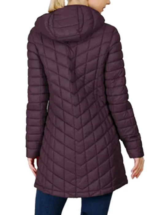Greys Anatomy S21 Adelaide Kane Puffer Coat Back