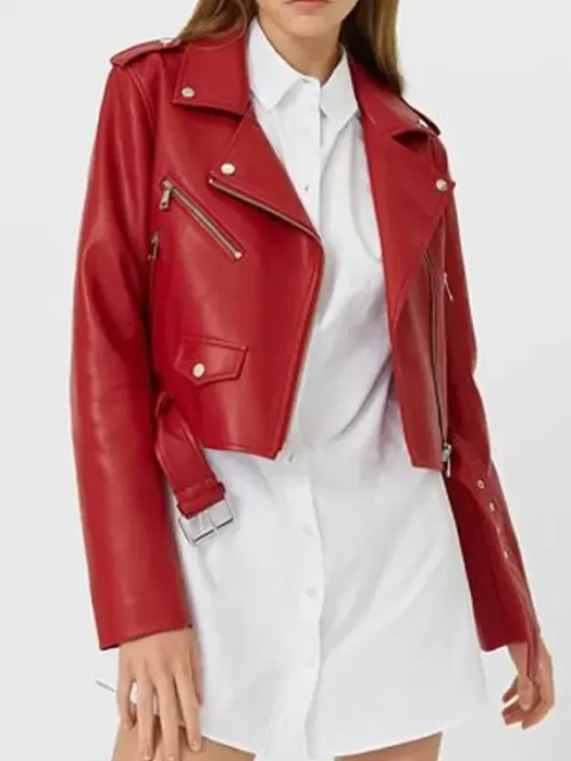 Grown-Ish Justine Skye Red Biker Jackets