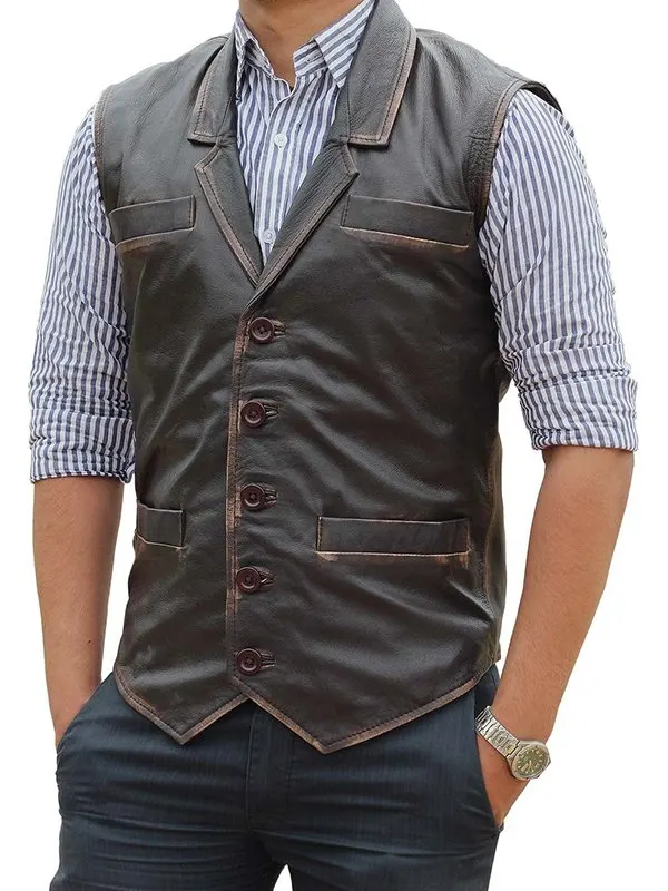 Hell on Wheels Cullen Bohannon (Anson Mount) Leather Vest