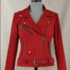 JENNIFER MORRISON ONCE UPON A TIME RED LEATHER JACKET