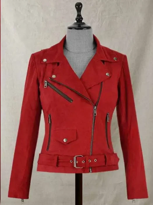 JENNIFER MORRISON ONCE UPON A TIME RED LEATHER JACKET