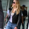 Jennifer Lawrence Black Leather Jacket
