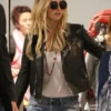 Jennifer Lawrence Stylish Black Leather Jacket