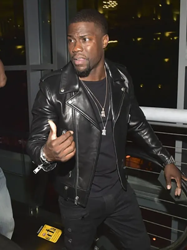 Kevin Hart Black Leather Jacket