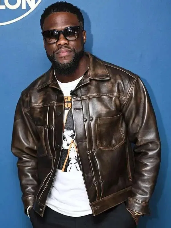 Kevin Hart Fight Night 2024 Brown Jacket