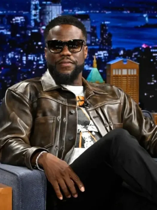 Kevin Hart Fight Night Brown Leather Jacket