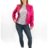 Lambskin Napa Hot Pink leather Jacket