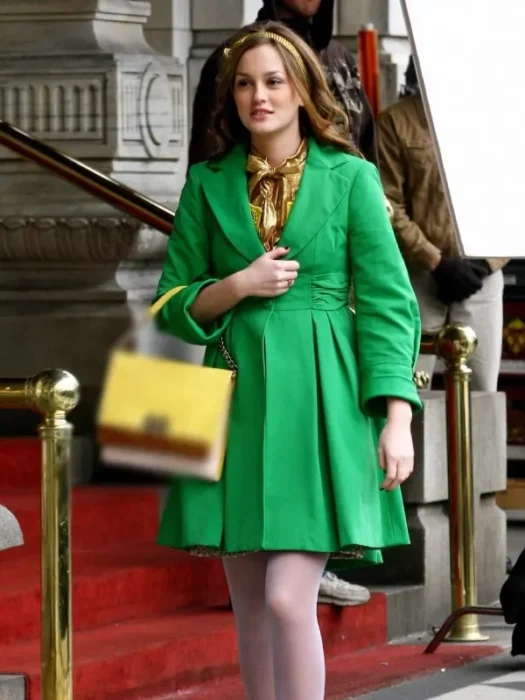 Leighton Meester Gossip Green Coat