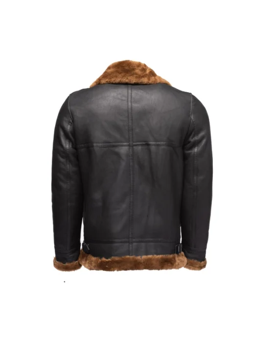 Men’s B3 Bomber Aviator Shearling Jacket Back