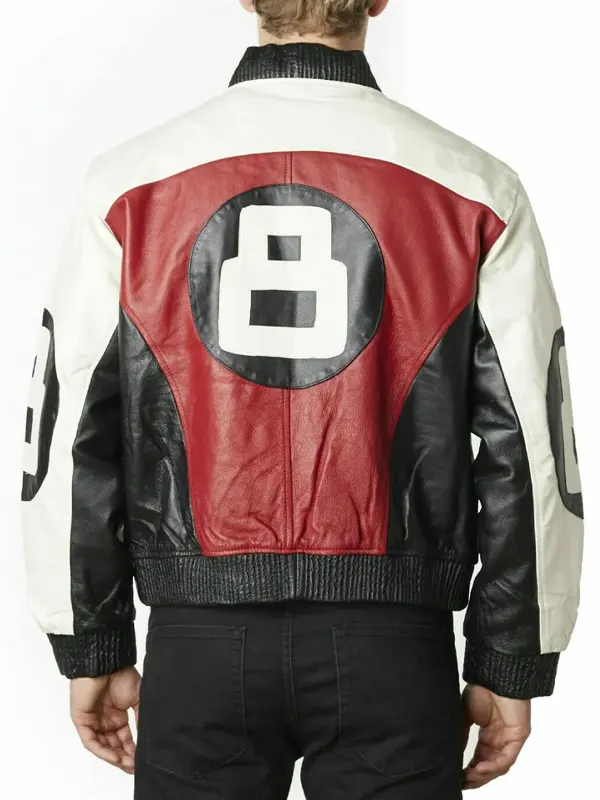 Mens Genuine Red 8 Ball Jacket Back