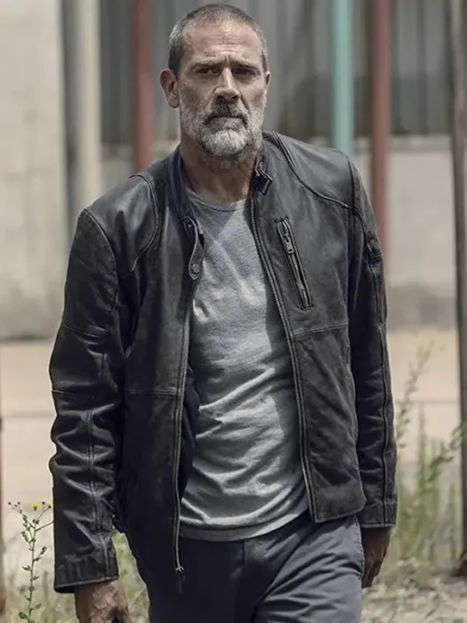 Negan TV Series The Walking Dead Black Leather Jacket