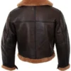 Nicolas Cage Shearling Winter Flying Fur Collar Jacket Back