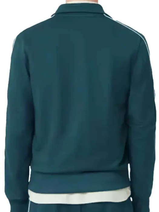 Novak Djokovic Opens Tennis Green Jacket Back