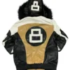 Robert Phillipe Fur Hood 8 Ball Jacket Back
