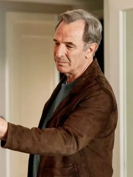 Robson Green Channel 5 The Game Suede Leather Jacket