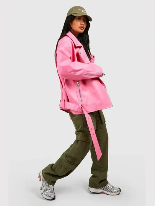 Super Oversized Belted Biker Jacket