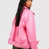 Super Oversized Belted Biker Jacket Back