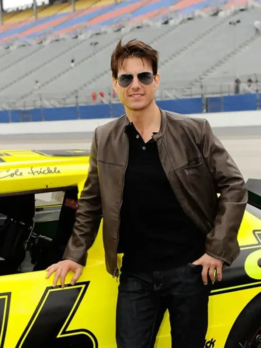 TOM CRUISE BROWN LEATHER JACKET