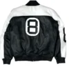 The Original 8 Ball Black and White Bomber Jacket Back