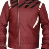 Travis Strikes Again Maroon Leather Jacket