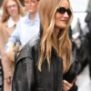 Women Spring Summer 2025 Rosie Huntington-Whiteley Black Leather Jacket