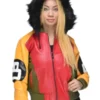 Womens 8 Ball Bomber Hooded Leather Jacket
