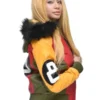 Womens 8 Ball Bomber Leather Jacket