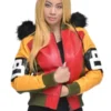 Womens 8 Ball Genuine Bomber Leather Jacket