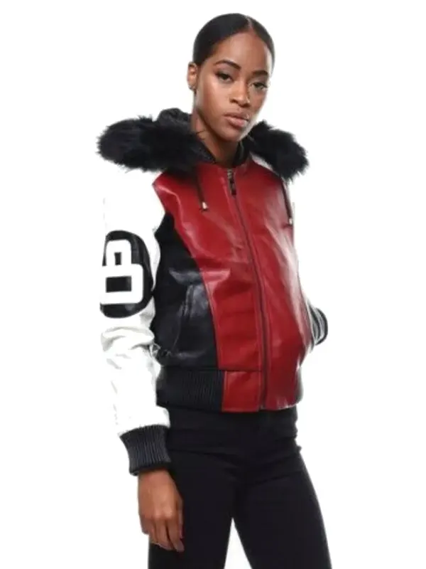 Women’s Robert Phillipe Red 8 Ball Leather Jacket